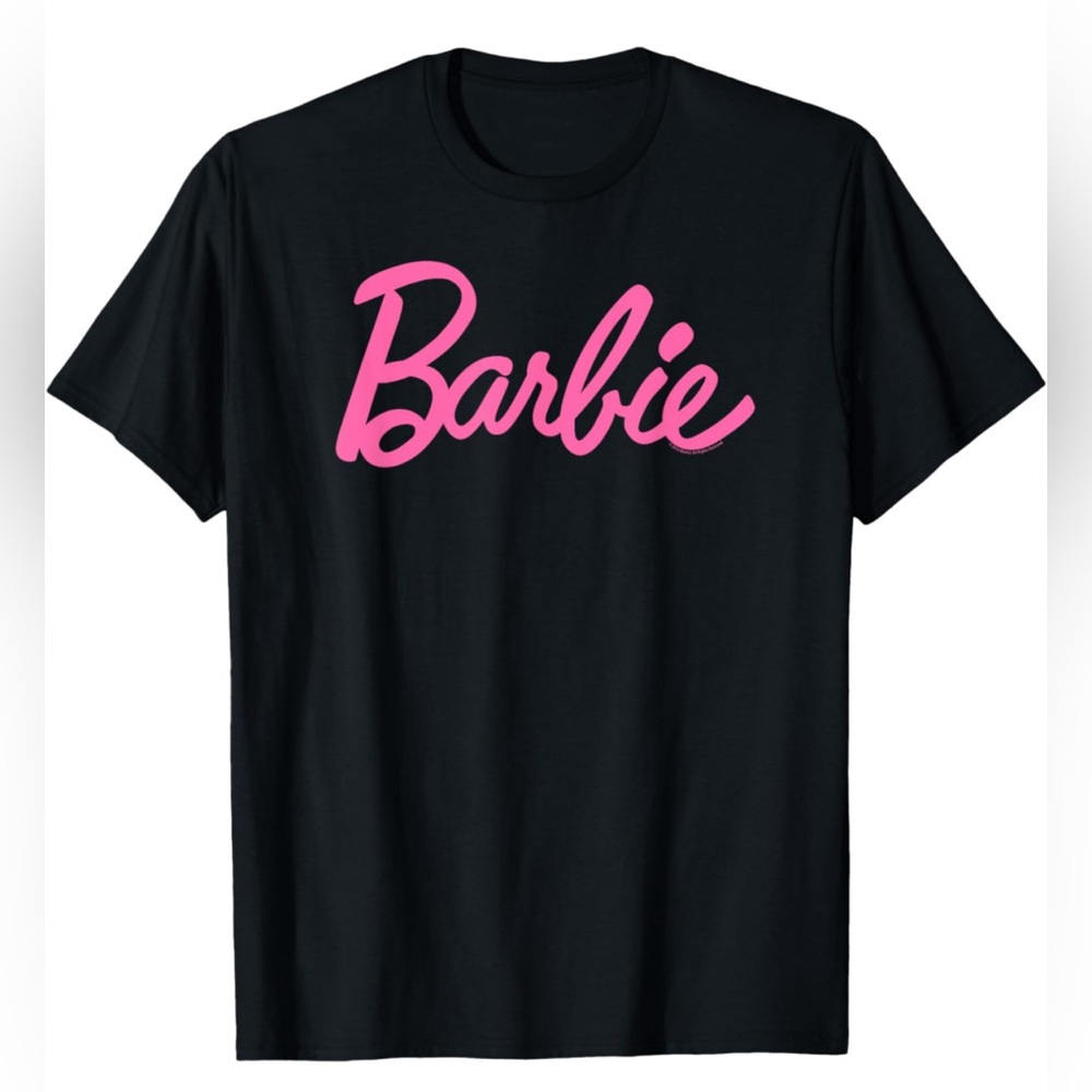 Barbie Classic Logo Black Tshirt - 3XL